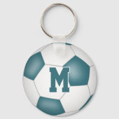 Voetbalclub Gift Ideeën Meisjes Jongens Naam blauw Sleutelhanger (Achterkant)