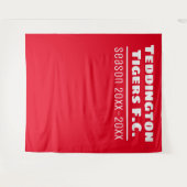 Voetbalclub presentatie achtergrond in het rood wandkleed (Voorkant (horizontaal))