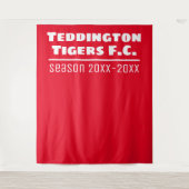 Voetbalclub presentatie achtergrond in het rood wandkleed (Voorkant)