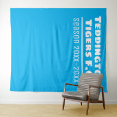 Voetbalclub Presentatie Achtergrond in Lichtblauw Wandkleed (In Situ (horizontaal))