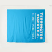 Voetbalclub Presentatie Achtergrond in Lichtblauw Wandkleed (Voorkant (horizontaal))