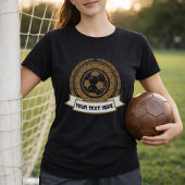 Voetbalclub Schild Badge Aangepaste Tekst T-shirt