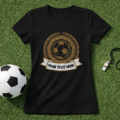 Voetbalclub Schild Badge Aangepaste Tekst T-shirt