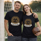 Voetbalclub Schild Badge Aangepaste Tekst T-shirt