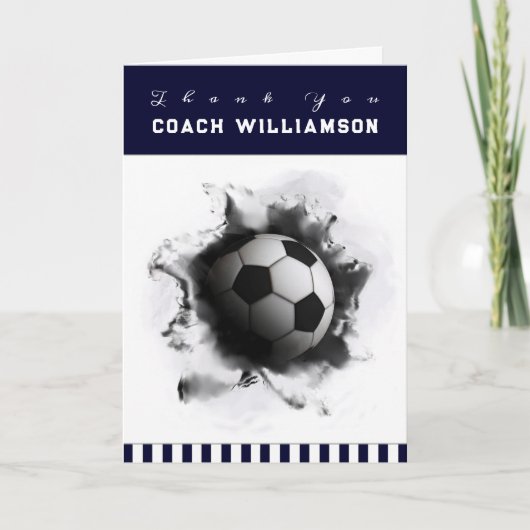 Voetbalcoach bedankkaart (Voorkant)