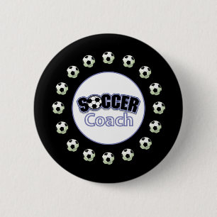 Voetbalcoach Bedankt, Ballen Ronde Button 5,7 Cm
