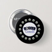 Voetbalcoach Bedankt, Ballen Ronde Button 5,7 Cm (Voorkant /achterkant)