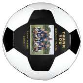 Voetbalcoach Bedankt Teamfoto Voetbal (Gedraaid)