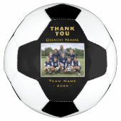 Voetbalcoach Bedankt Teamfoto Voetbal (Voorkant)