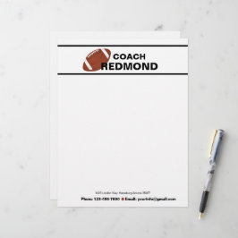Voetbalcoach Briefhoofd