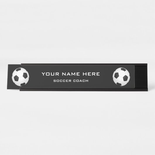 Voetbalcoach Bureau Naambordje (Voorkant)