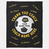 Voetbalcoach Cadeau in uw kleuren Voetbaldeken Fleece Deken (Voorkant)