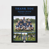 Voetbalcoach Collage Team 4 Foto Bedankkaart (Voorkant)