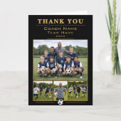 Voetbalcoach Collage Team 4 Foto Bedankkaart (Voorkant)