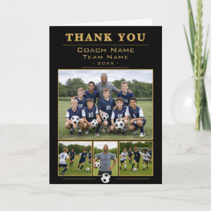 Voetbalcoach Collage Team 4 Foto Bedankkaart
