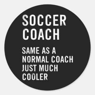 Voetbalcoach Definitie Grappig Ronde Sticker