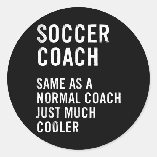 Voetbalcoach Definitie Grappig Ronde Sticker (Voorkant)