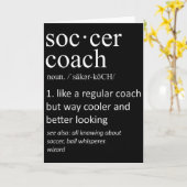 Voetbalcoach Definitie Sport Grappige Trainer Kaart (Gele Bloem)