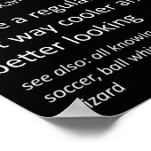 Voetbalcoach Definitie Sport Grappige Trainer Poster (Hoek)