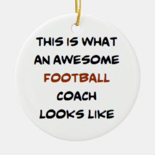 voetbalcoach, geweldig keramisch ornament