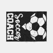 Voetbalcoach Hart Grappige Voetbalspeler Fleece Deken (Voorkant (Horizontaal))
