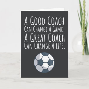 Voetbalcoach Kaarten Sport Typografie Trainer Team