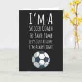 Voetbalcoach Kaarten Sport Typografie Waardering (Gele Bloem)