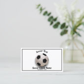 Voetbalcoach manager visitekaartje (Staand voorkant)