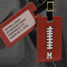 Voetbalcoach Monogram Sport Bagage Label