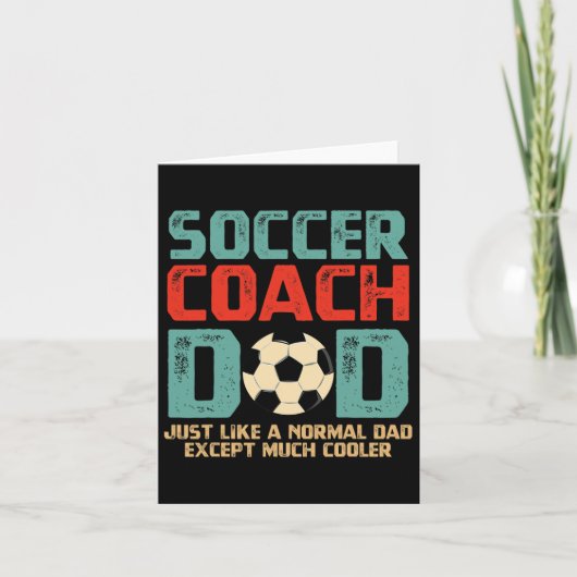Voetbalcoach Papa Vaderdag Geschenk Kaart (Voorkant)