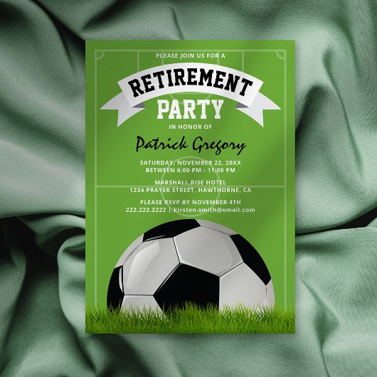Voetbalcoach Pensioenfeest Kaart