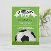 Voetbalcoach Pensioenfeest Kaart (Staand voorkant)