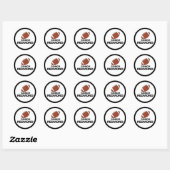 Voetbalcoach Ronde Sticker (Vel)