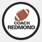 Voetbalcoach Ronde Sticker (Voorkant)