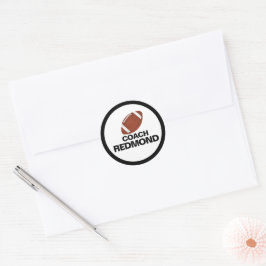Voetbalcoach Ronde Sticker