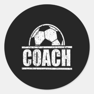 Voetbalcoach sportcoaching staf Voetbal vader Ronde Sticker