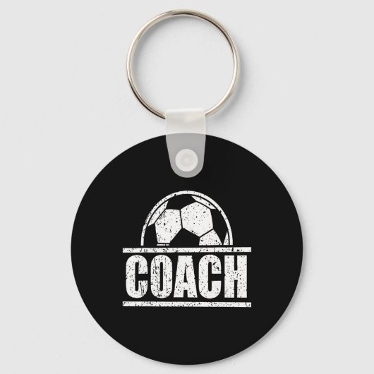 Voetbalcoach sportcoachingstaf voetbal vader sleutelhanger (Voorkant)