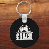 Voetbalcoach sportcoachingstaf voetbal vader sleutelhanger (Voorkant)