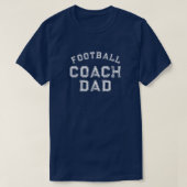 Voetbalcoach vader aangepaste gedistresseerde teks t-shirt (Design voorkant)