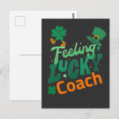 Voetbalcoach voor de dag van de ierse heilige patr briefkaart (Voorkant / Achterkant)