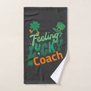 Voetbalcoach voor de dag van de ierse heilige patr handdoek