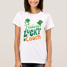 Voetbalcoach voor de dag van de ierse heilige patr t-shirt