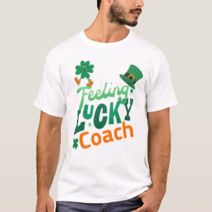 Voetbalcoach voor de dag van de ierse heilige patr t-shirt