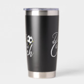 Voetbalcoach Vrouw Dibs op de Coach Geïsoleerde Drinkbeker (Rechts)