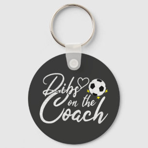 Voetbalcoach Vrouw Dibs op de Coach Sleutelhanger