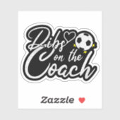 Voetbalcoach Vrouw Dibs op de Coach Sticker (Vel)