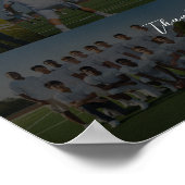 Voetbalcoach Waarderingscollage Teamsignatuur Poster (Hoek)