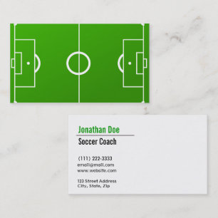 Voetbalcoach zakkaartje visitekaartje