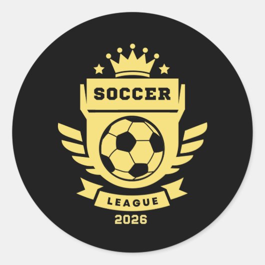 Voetbalcompetitie 2026 ronde sticker (Voorkant)