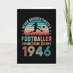 Voetbalder geboren in 1946 Football 80th Birthday  Kaart